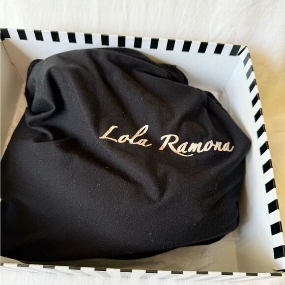 Tan Leather Bow pumps Lola Ramona platform heel women’s 8.5 - Picture 5 of 6